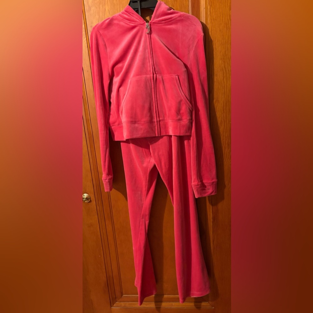 Juicy Couture Hot Pink Velour Tracksuit Set